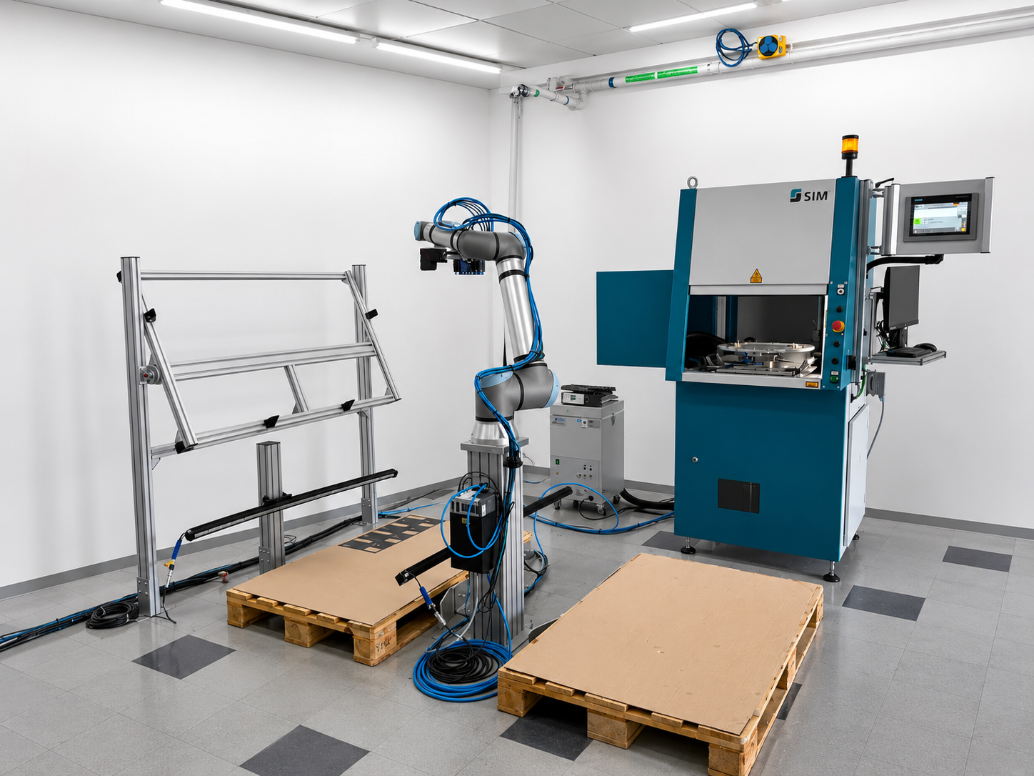 Automatisierte Anlage zur Laserbeschriftung